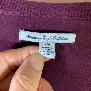 American Eagle Outfitters Womens Purple Cotton Button Front Cardigan Size M thumbnail 2