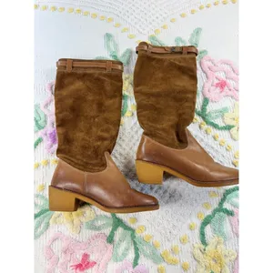 Zodiac‎ USA Women's Brown Suede Leather Tall Boots Size 8 M thumbnail 2