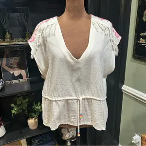 Amanda Uprichard Embroidered Top – Size L – Artisan Boho thumbnail 2