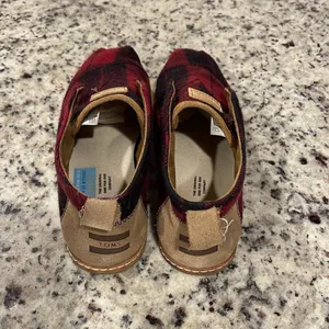 Toms‎ Womens Plaid Felt On Leather Flannel Mid Top Bota Boots Red Black Size 8 thumbnail 5