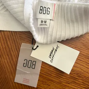 NWT  | White Ribbed Halter Crop Top thumbnail 6