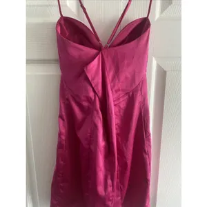 Rubber Ducky Corset‎ Satin Mini Dress Womens Size S Pink Y2K Bodycon Party Sexy thumbnail 9