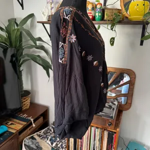 Idyllwind Fueled by Miranda Lambert Black Embroidered Dolman Sleeve Peasant Top thumbnail 4