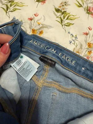 American Eagle Light Blue Super High Rise Jeggings Skinny thumbnail 4