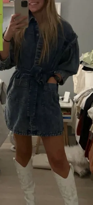 Future collective Denim dress Blue Size 4 thumbnail 1