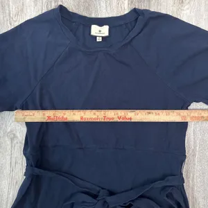 Tuckernuck Clarissa Navy Blue Cotton Knit Maxi Dress Short Sleeve Size‎ Small thumbnail 6