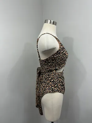 Aerie Tan Animal Print One Piece Swimsuit thumbnail 9
