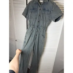 Free People Marci Coveralls Overalls Sz XS April Showers Wash Boho Carpenter thumbnail 9