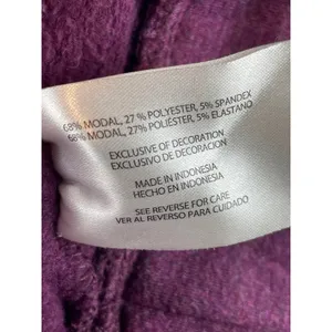 Orvis Sweatshirt Size M Plum Purple Crew Neck High Low Hem thumbnail 7