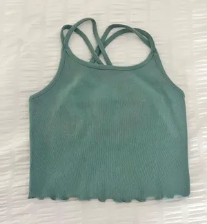 Art Class Cropped Tank Top w/ criss cross straps thumbnail 1