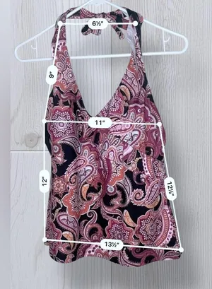 Y2K Women’s Paisley Halter Tank Top thumbnail 4
