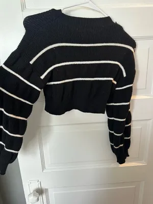 Revolve Sweater Striped Cropped thumbnail 3