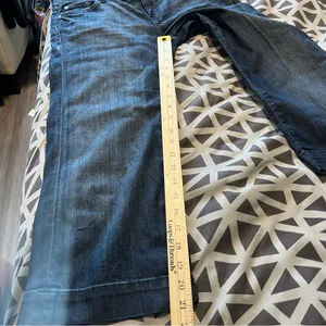 7 For All Mankind Dojo Lightweight Stretch Dark Wash Denim Crop Capri‎ Jean 28 thumbnail 14