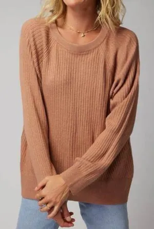 Spiritual Gangster Luxe Essential Oversized Sweater — Rust thumbnail 1