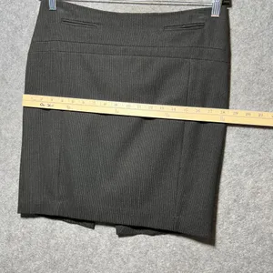 Express Womens Gray Pinstripe‎ Pencil Skirt Size 6 Career Office Stretch Lined thumbnail 3
