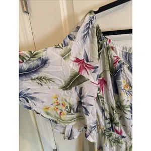 Label Of Love Anthropologie Floral Toscana Smock Maxi Dress XL Boho‎ Coastal thumbnail 5