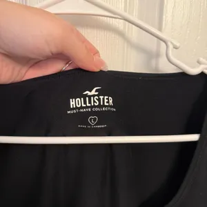 Hollister Black Short Sleeve Henley Bodysuit Square Neck Fitted Top Size L NWOT thumbnail 3