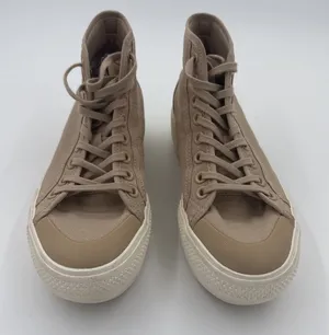 Adidas Nizza Trek Canvas Sneakers Women's Size 7 Tan Lace Up Platform Trainer thumbnail 1