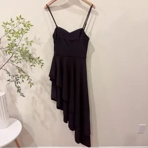 Elliatt Kienna Asymmetrical Cocktail Midi Dress in Black Size S NWT thumbnail 8