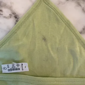 NWT! Madewell Supima® Rib Halter‎ Tank Top Lt Green Sz M - Damaged with Patches thumbnail 8