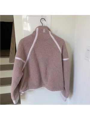 Free People Mountain High 1/2 Zip Fleece Pullover in Neutral Mauve thumbnail 7