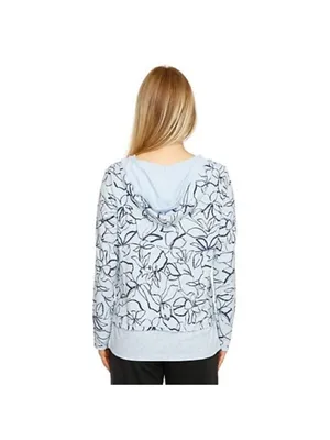 Cuddl Duds Ultra Soft Comfort Hooded Tunic Sweatshirt with Rib Trim thumbnail 3