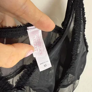 Vintage Y2K 2002 Victoria’s Secret black mesh lingerie mini dress thumbnail 4