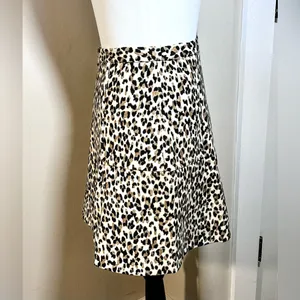 NWT TUCKERNUCK Murphy Leopard A-Line Mini Skirt XS Preppy Chic Womens XS 💛 thumbnail 4
