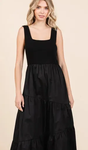 Mittoshop‎ Mix Media Square Neck Maxi Dress thumbnail 1