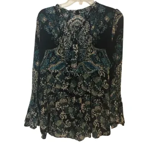 FREE People the lady luck printed tunic dress size Small thumbnail 10
