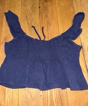 PacSun LA Hearts Keyhole Linen Babydoll Top thumbnail 2
