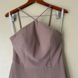 Azazie Bailey Bridesmaid Taupe Dress Size A6 thumbnail 2