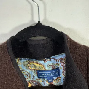 J. McLaughlin Cape Poncho Alpaca Wool Coat Brown Open Front Old Money Women M/L thumbnail 5