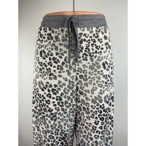Secret Treasures Gray Leopard Print Elastic Waist Drawstring Lounge Pants Sz XL thumbnail 4