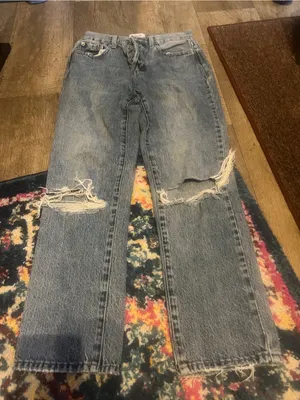 Pistola Women's Distressed Straight-Leg Jeans – Light Blue thumbnail 5