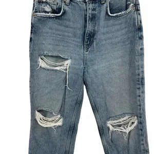 Free‎ People Lita Light Wash Distressed High-Waisted Slim Leg Jeans Size 28 thumbnail 7