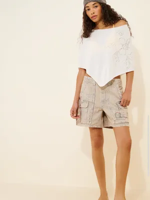 We The Free Day Dreamer Railroad Free People Boho Striped Shorts thumbnail 4