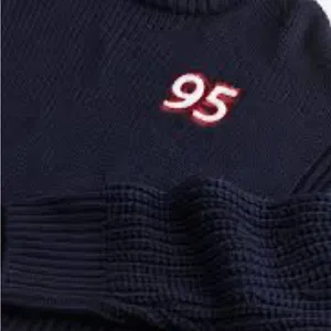 Navy Blue Sweater with Red Accent thumbnail 2