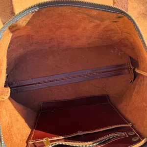 Lifetime Leather Co Brown Leather Large Tote Bag USA Handmade Zip Top thumbnail 12