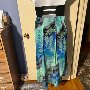 Tropical Strapless Dress with Black Bodice thumbnail 6