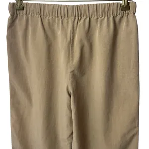 The Group Babaton‎ Drawstring Twill Crop Pants Tan Comfort Capsule Preppy M thumbnail 6