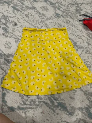 Toad&Co Chaka Skirt Yellow Daisy Floral A-Line Women’s M thumbnail 3