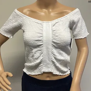 Nordstrom Off the Shoulder Puckered Cropped Top thumbnail 1