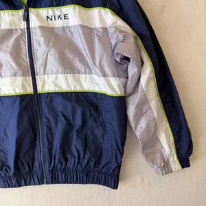 Nike Vintage 90s Colorblock Full Zip Windbreaker Jacket Women Medium Navy Blue thumbnail 7