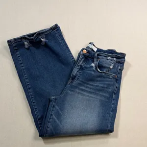 RISEN jEANS Stylish Distressed Blue Flare Jeans thumbnail 9
