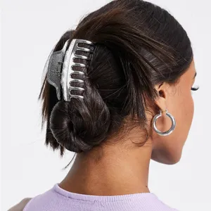 ASOS Design silver hair claw clip thumbnail 1