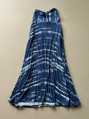 Bohemian Style High Waisted Tie Dye Maxi Skirt thumbnail 1