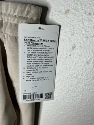 NEW Lululemon Softstreme High Rise Pant Regular in Mojave Tan thumbnail 7