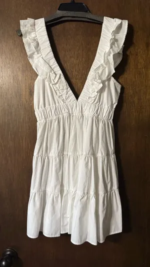 Abercrombie cotton ruffled babydoll dress S thumbnail 1