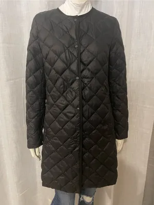 UNIQLO Ultra Light Down Compact Coat Black Size S Quilted Long Jacket Packable thumbnail 6